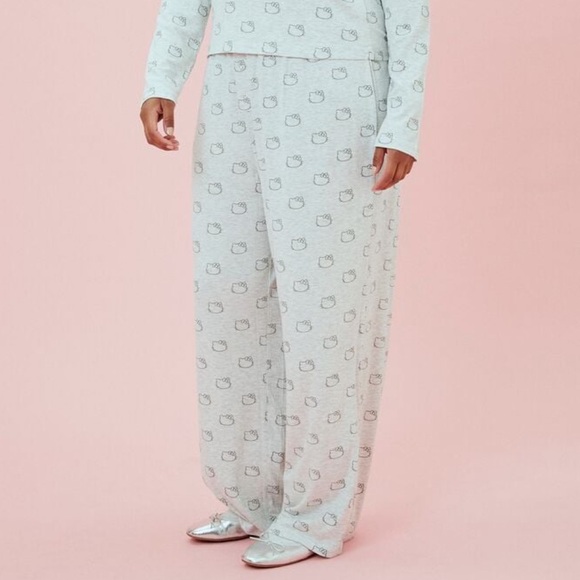 NEW Hello Kitty Pajama Pants Gray - Picture 4 of 10